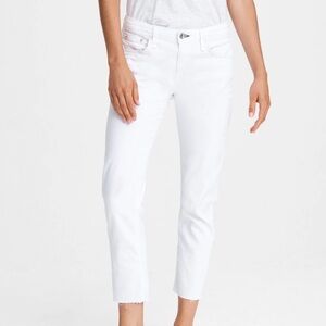 Rag and Bone Dre Low Rise White Boyfriend Jeans